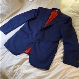 SuitSupply 42R Slim Fit Blue Plaid jacket